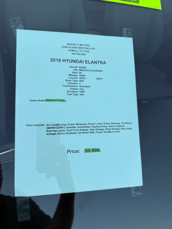 2018 Hyundai Elantra Image 13