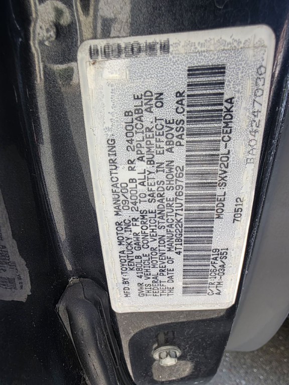 2001 Toyota Camry Image 16