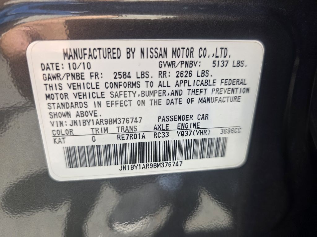 2011 INFINITI M37 Image 15