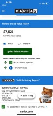 Image for 2002 Chevrolet Impala BASE ID: 6775572
