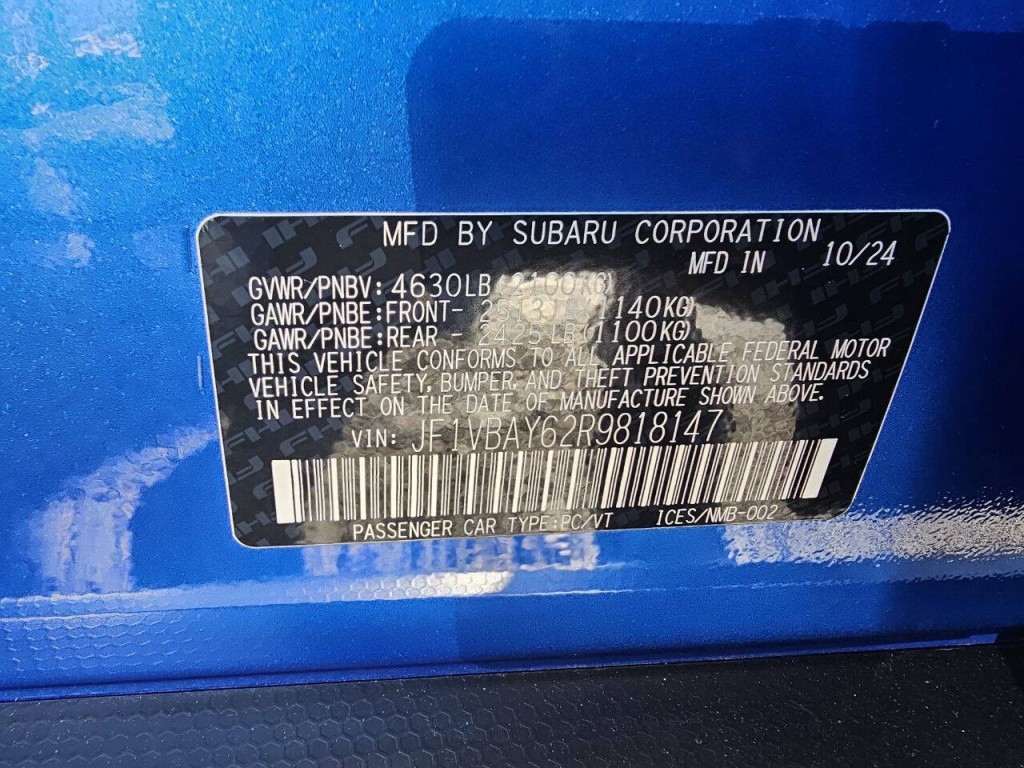 2024 Subaru WRX Image 11