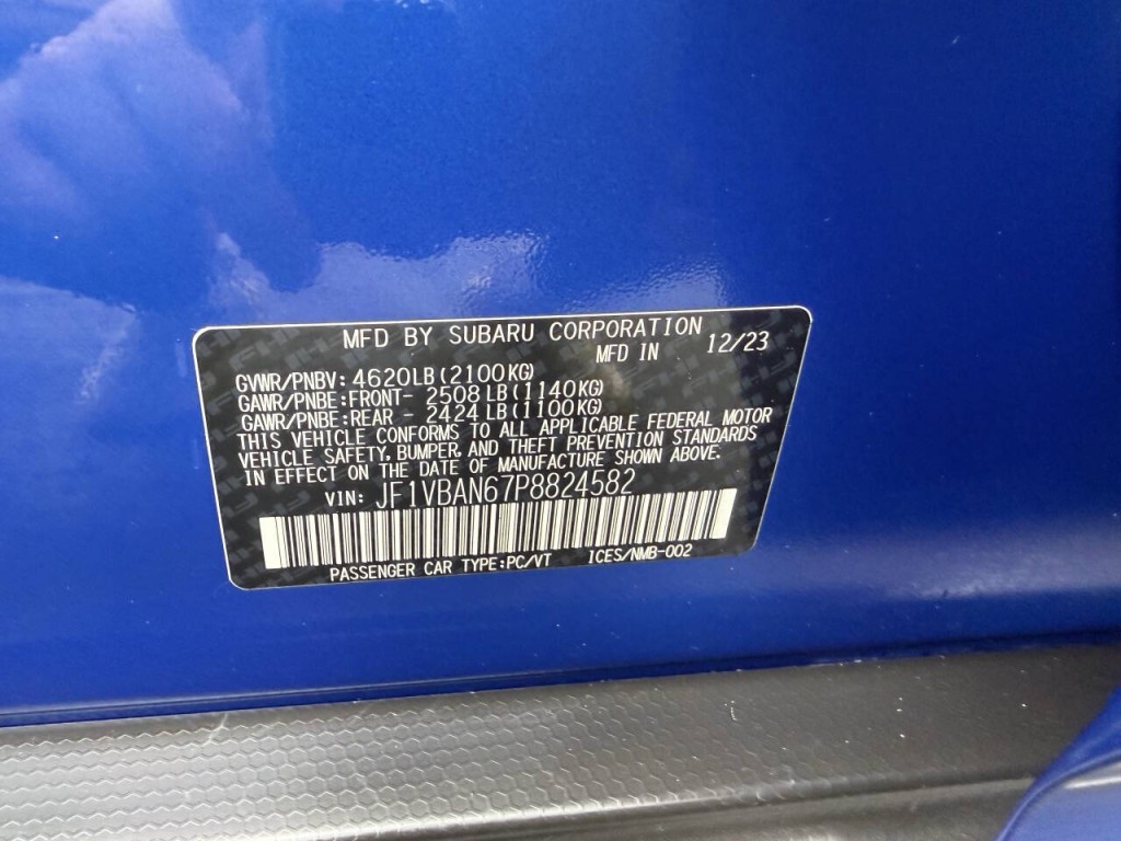 2023 Subaru WRX Image 11