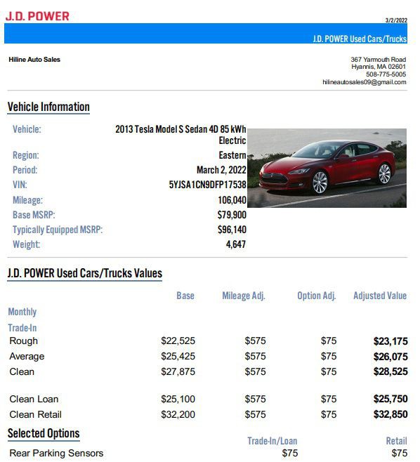 2013 Tesla Model S Signature