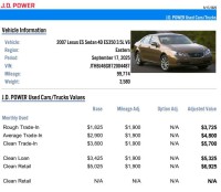 Image for 2007 Lexus ES 350 ID: 6852742