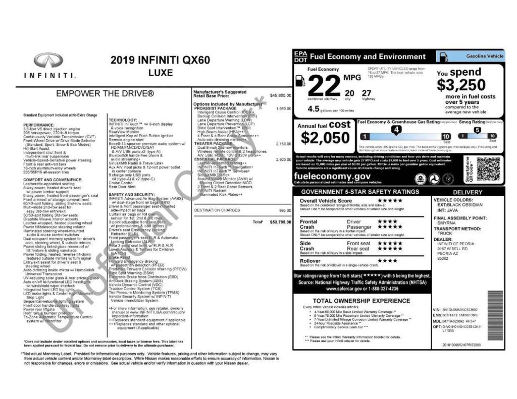 2019 INFINITI QX60 Image 37