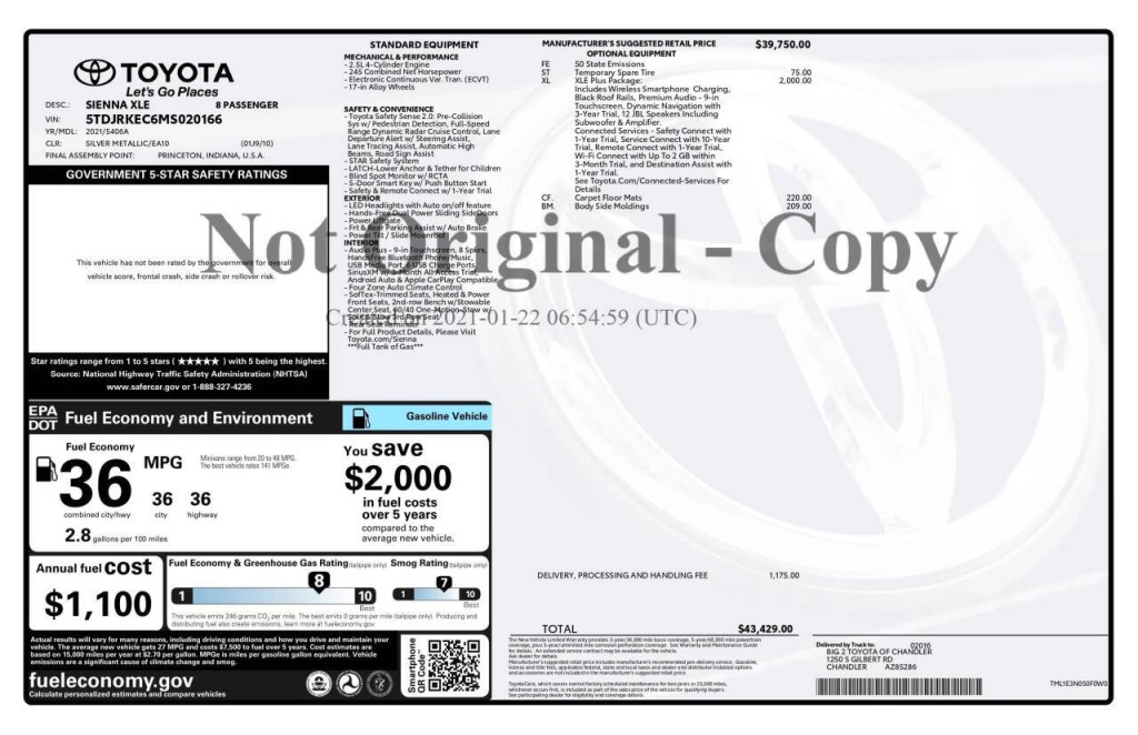 2021 Toyota Sienna Image 27