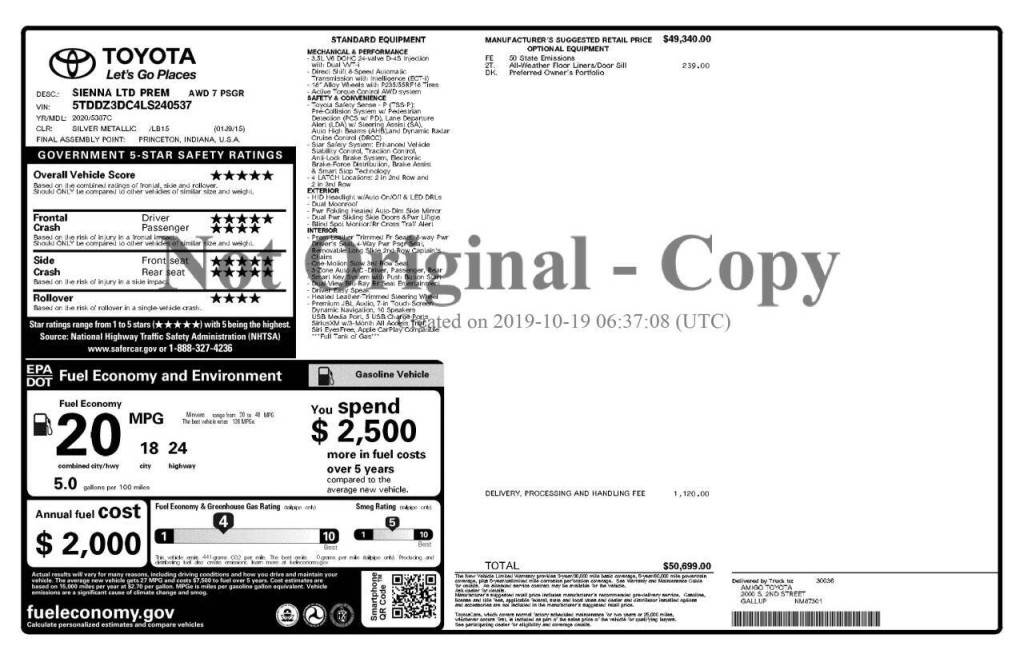 2020 Toyota Sienna Image 27