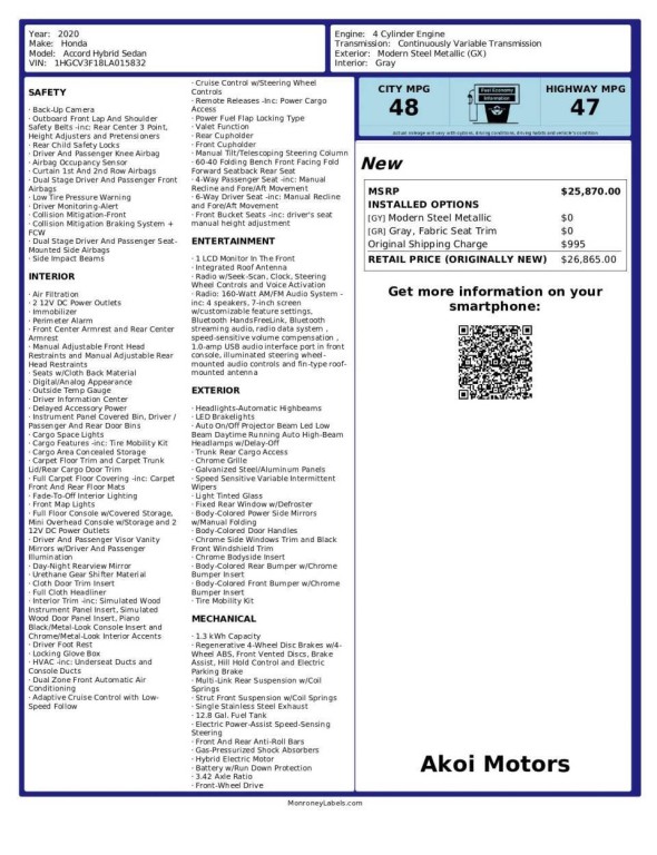 2020 Honda Accord Image 20