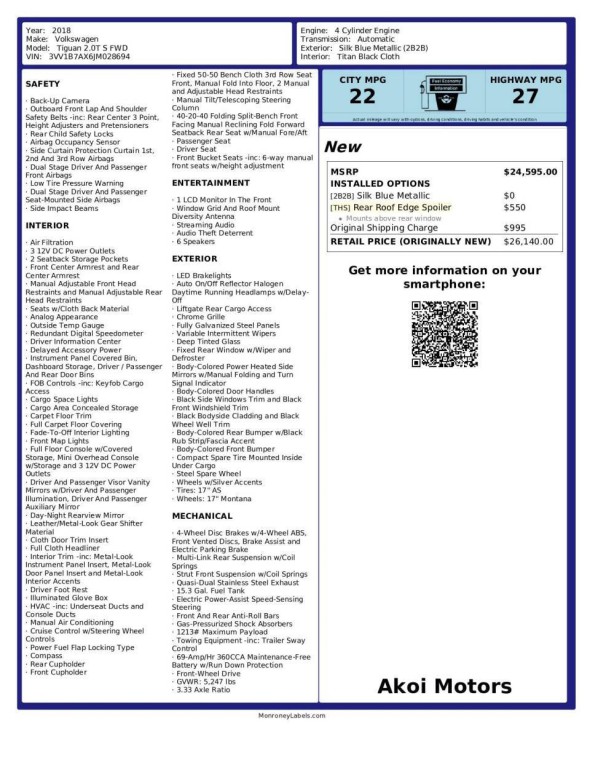 2018 Volkswagen Tiguan Image 25