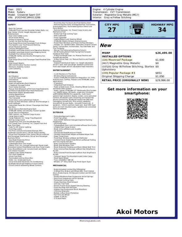 2021 Subaru Crosstrek Image 23