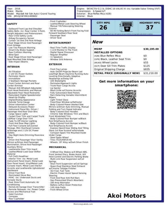 2016 Mazda Mazda6 Image 22