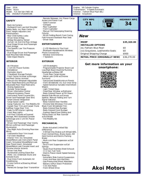 2016 Acura TL Image 23