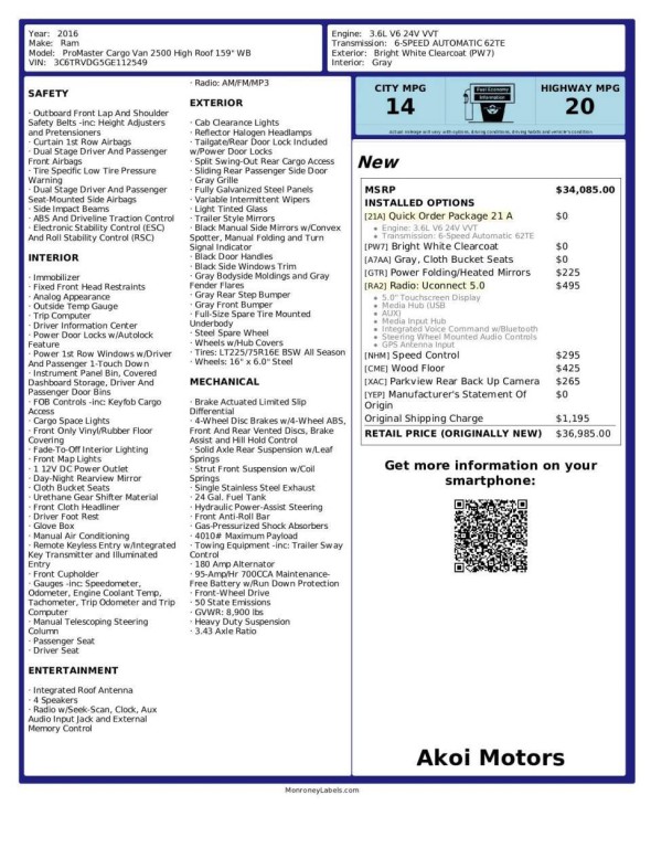 2016 RAM Promaster Image 30