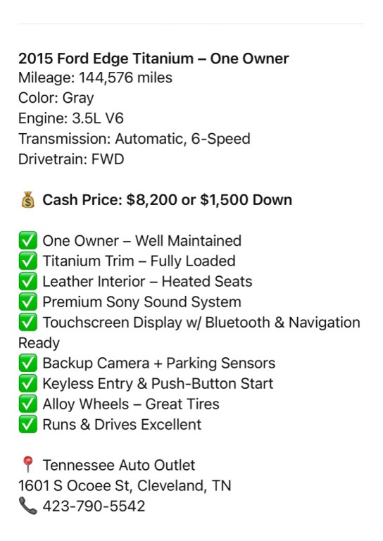 2015 Ford Edge Image 11