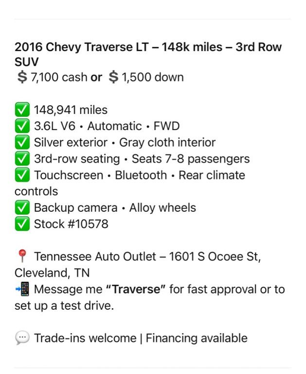 2016 Chevrolet Traverse Image 9