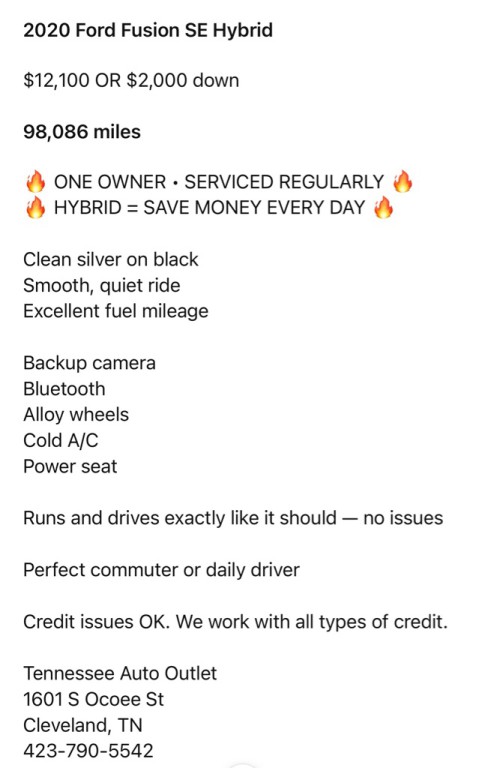 2020 Ford Fusion Image 8