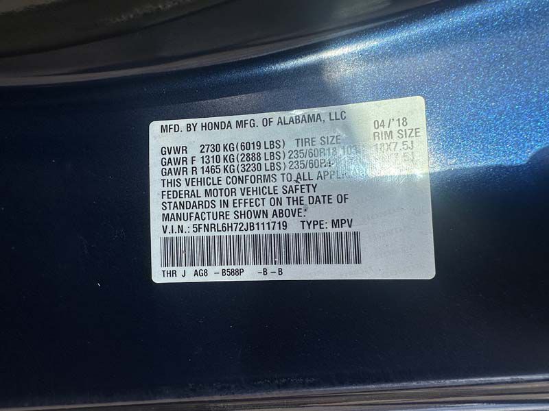 2018 Honda Odyssey Image 20