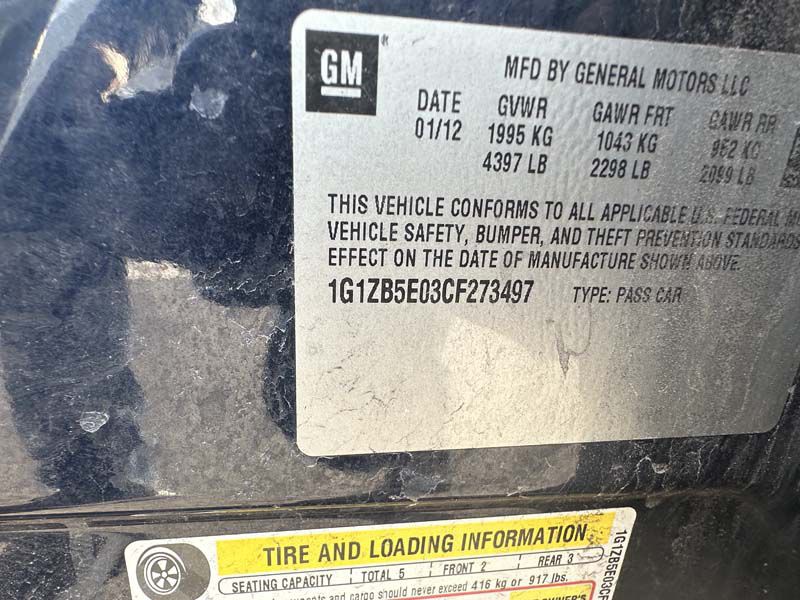 2012 Chevrolet Malibu Image 15