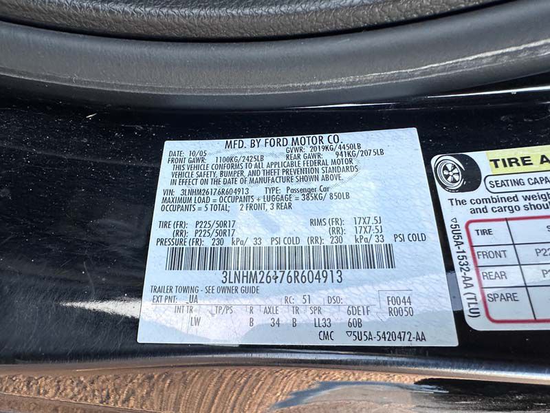 2006 Lincoln Zephyr Image 12