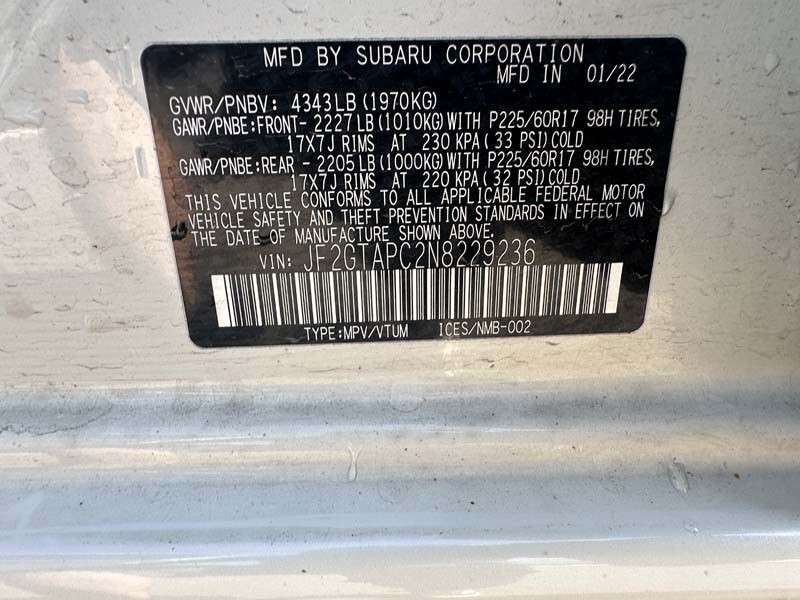 2022 Subaru Crosstrek Image 22