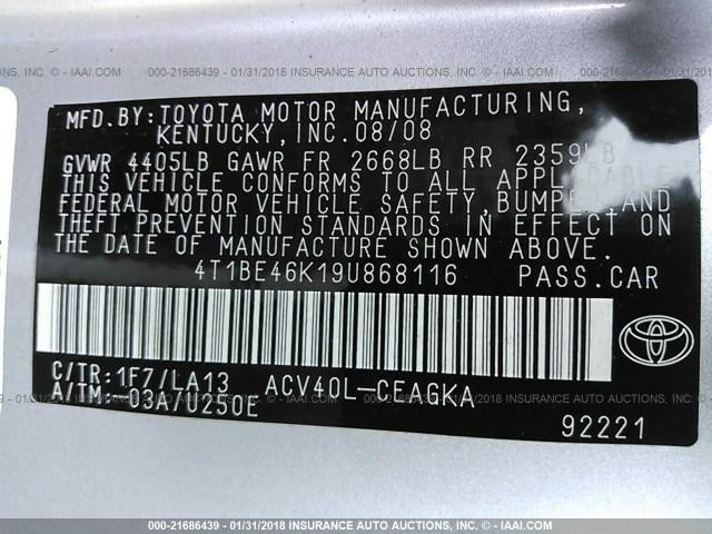 2009 Toyota Camry Image 9