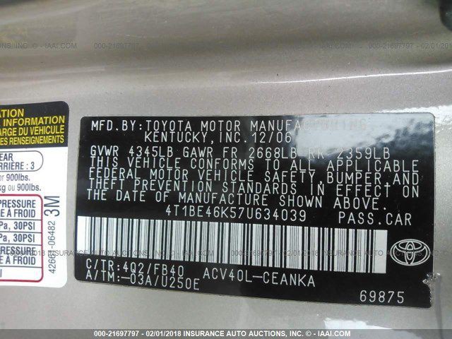 2007 Toyota Camry Image 9