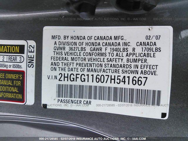 2007 Honda Civic Image 9