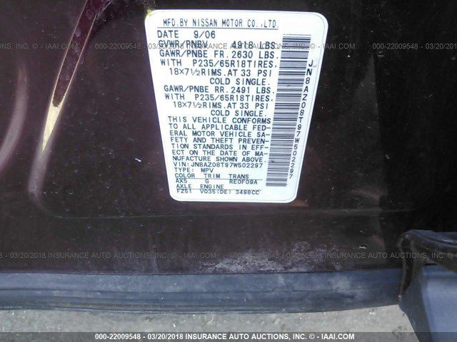 2007 Nissan Murano Image 9