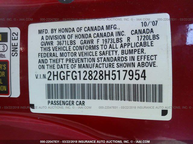2008 Honda Civic Image 9