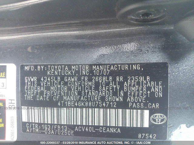 2008 Toyota Camry Image 9