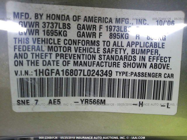 2007 Honda Civic Image 9