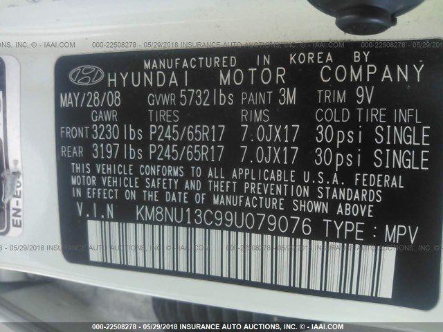 2009 Hyundai Veracruz Image 9