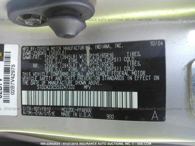 2005 Toyota Sienna Image 9