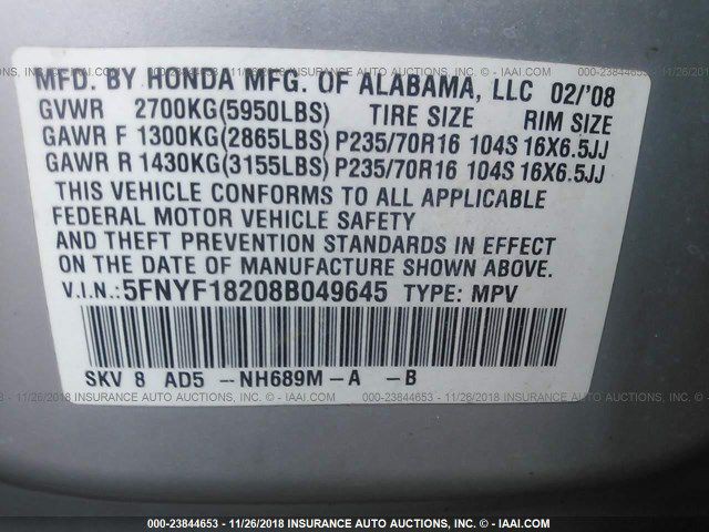 2008 Honda Pilot Image 9