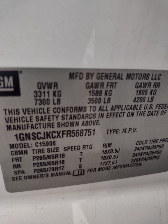 2015 Chevrolet Suburban Image 21