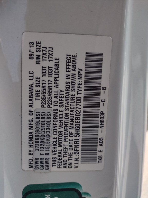 2014 Honda Odyssey Image 23