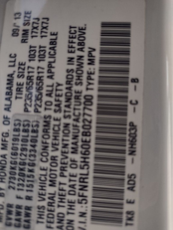 2014 Honda Odyssey Image 45