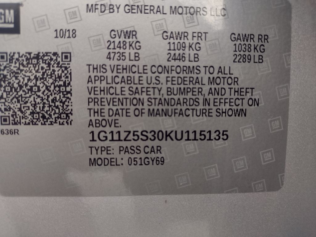 2019 Chevrolet Impala Image 22