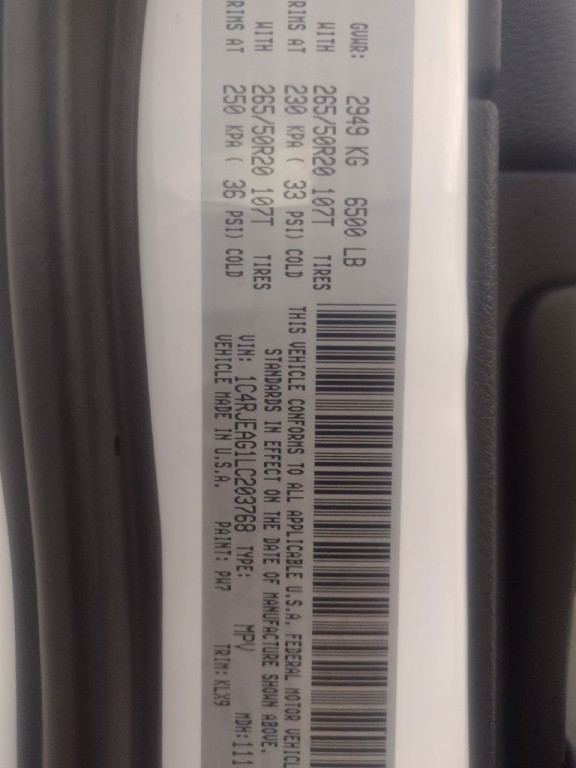 2020 Jeep Grand Cherokee Image 18