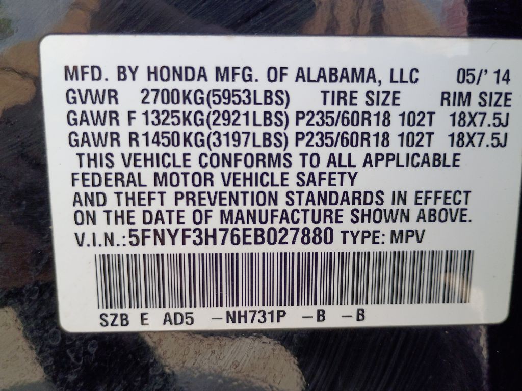 2014 Honda Pilot Image 22