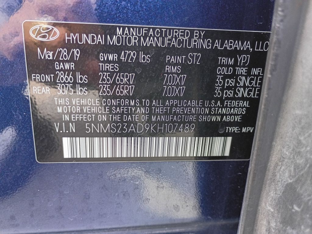 2019 Hyundai Santa Fe Image 21