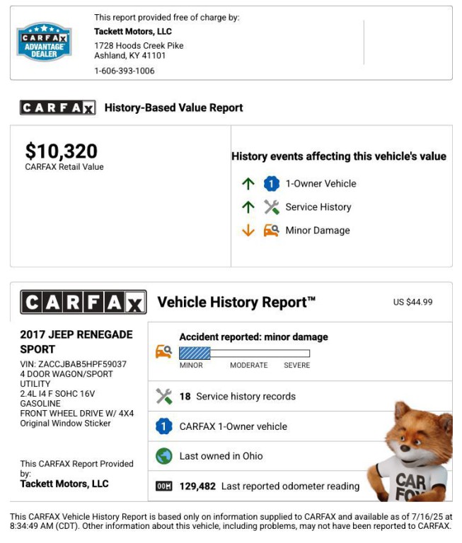 2017 Jeep Renegade Image 16