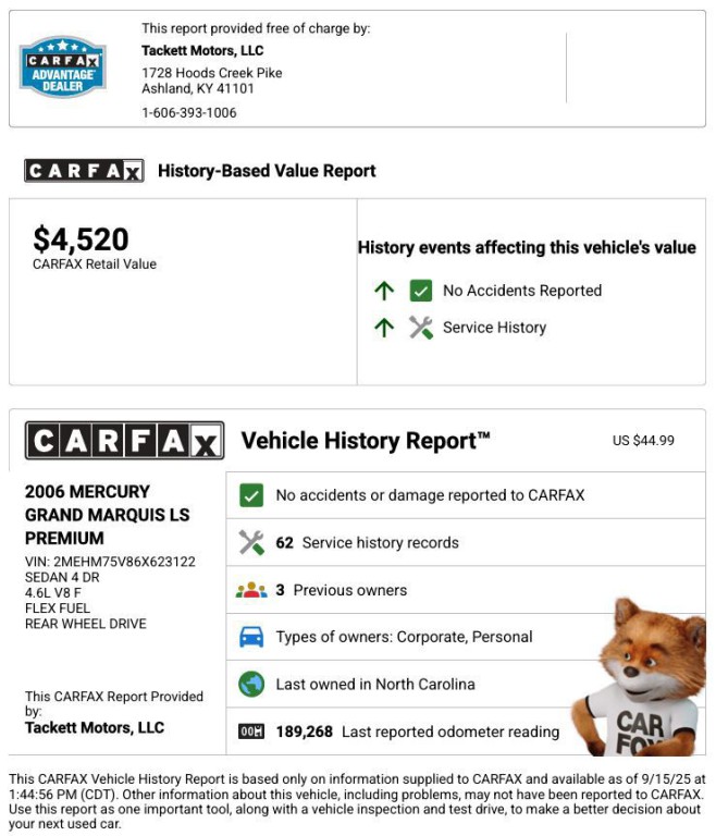 2006 Mercury Grand Marquis Image 2