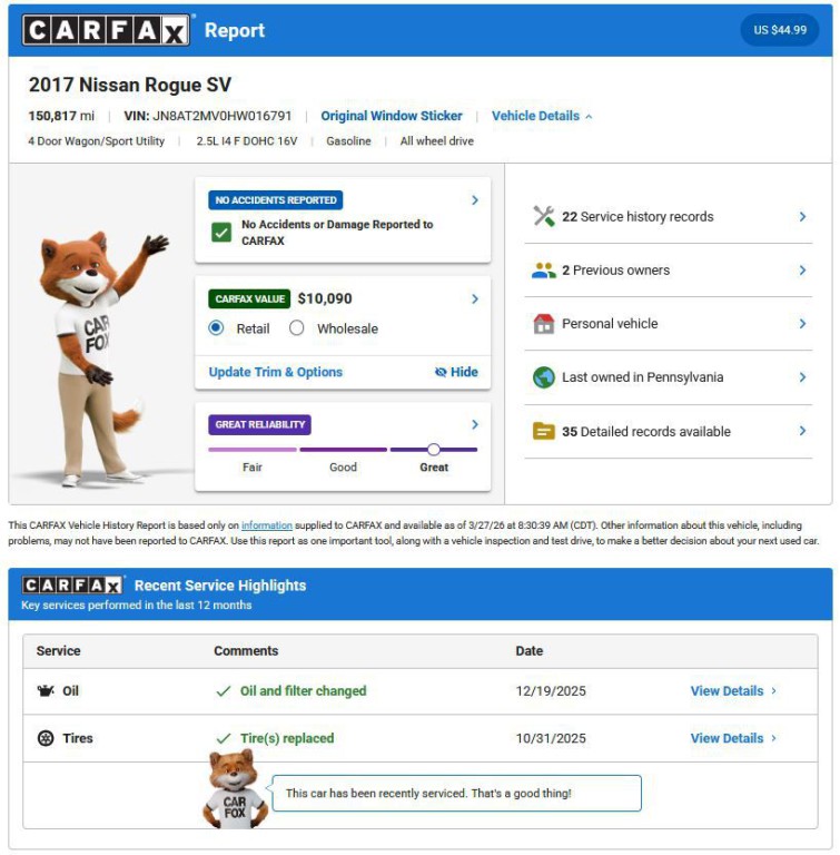 2017 Nissan Rogue Image 2