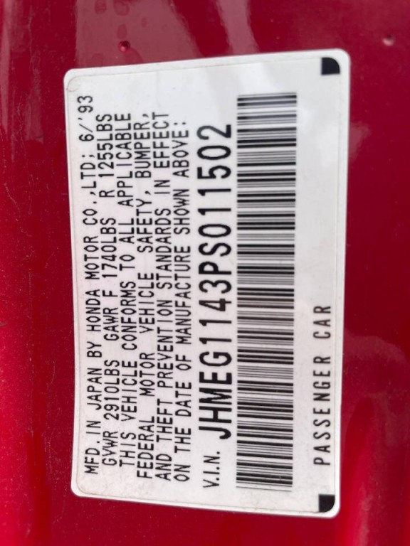1993 Honda Civic del Sol Image 46