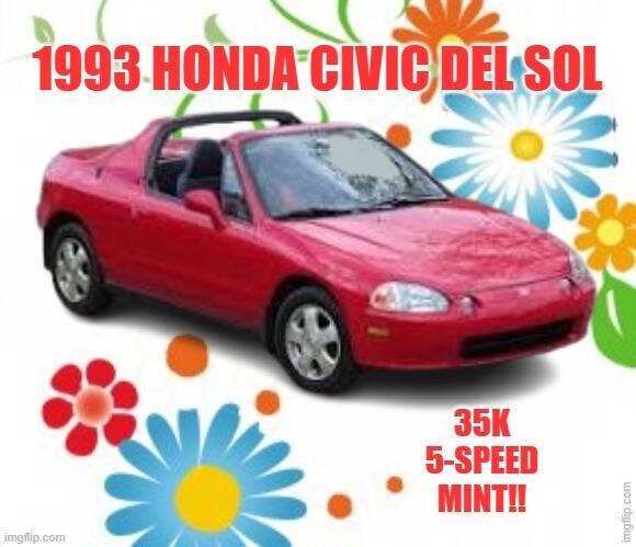 1993 Honda Civic del Sol Image 1