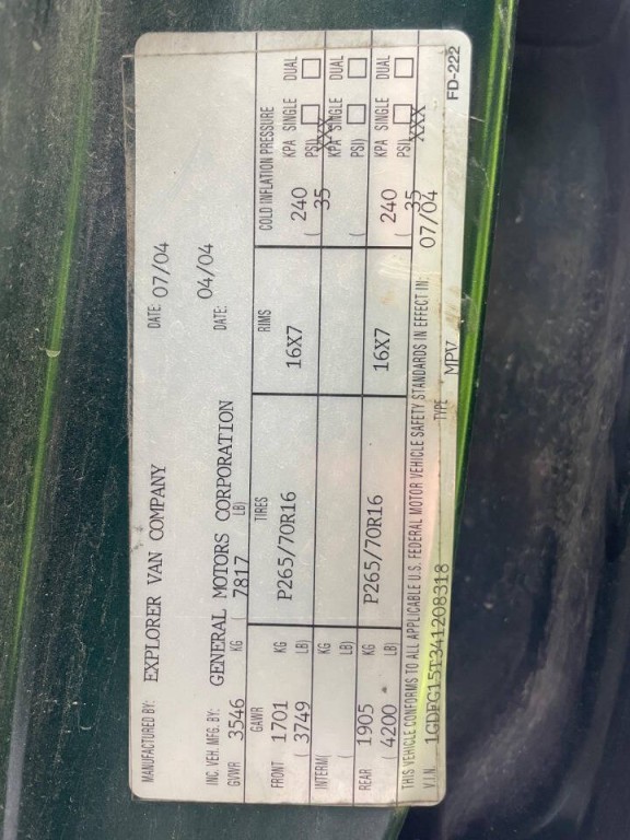 2004 GMC Savana Image 44