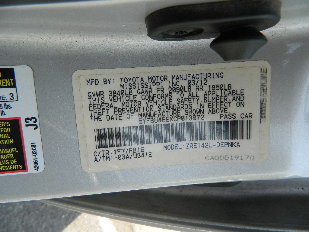 2012 Toyota Corolla Image 11