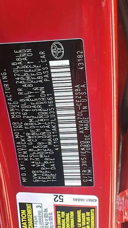 2020 Toyota Camry Image 8