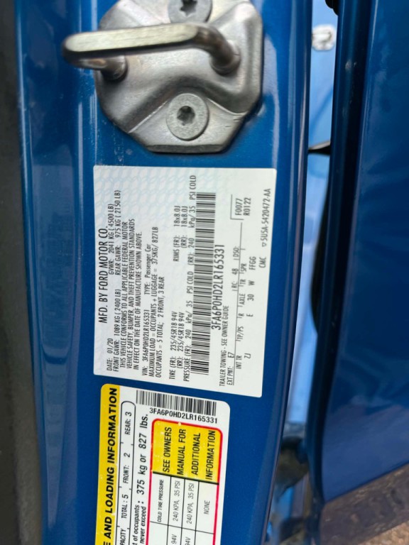 2020 Ford Fusion Image 8